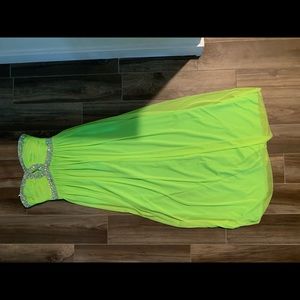 Neon Green prom dress size 9